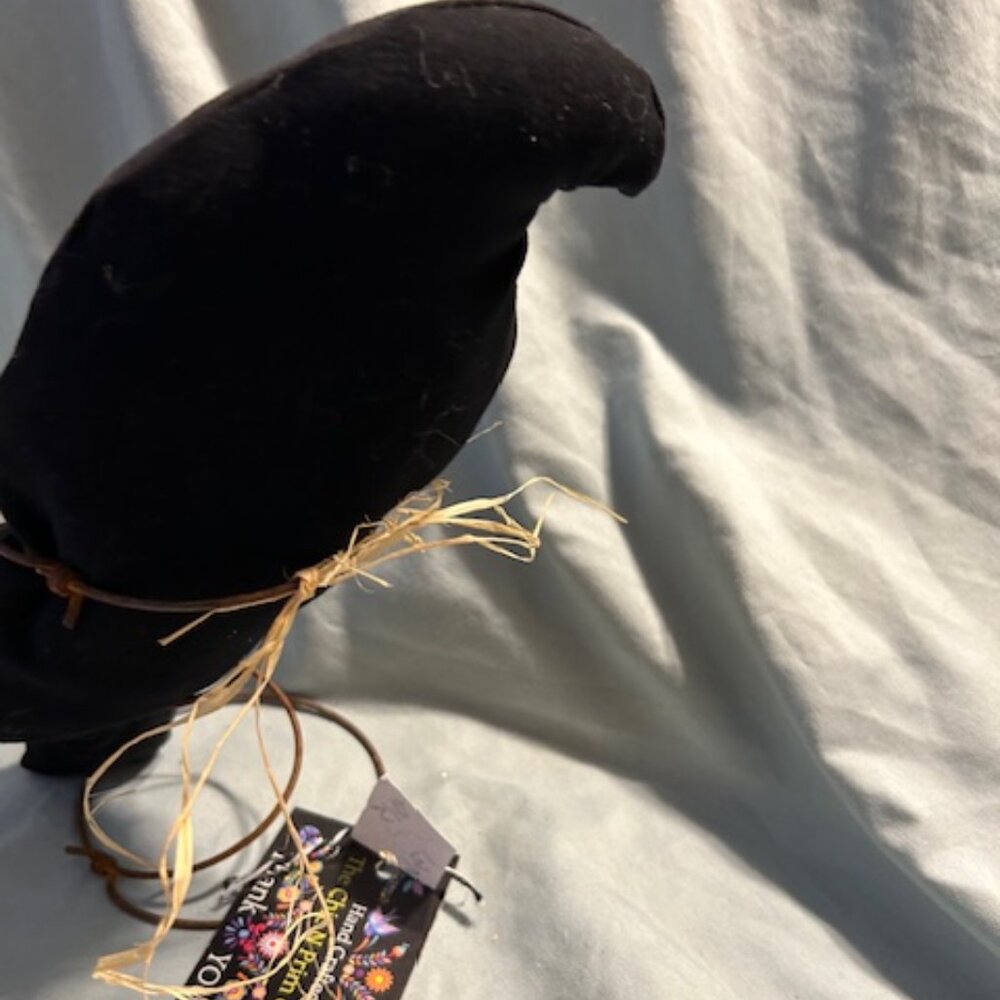 NEW 8" chic n prim handmade crow primitive decoration decor spring home bird - Picture 5 of 5